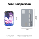 Holographic Rectangular Badges Size Comparison