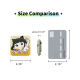 Custom Rectangular PU Badges Size Comparison